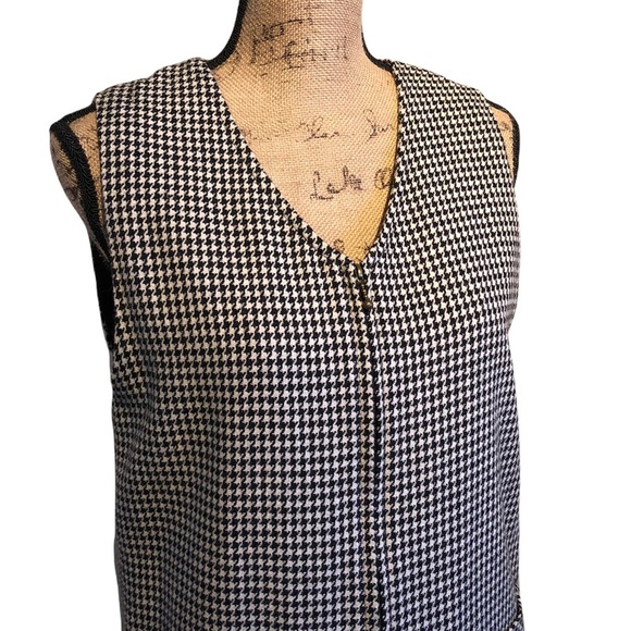 Sag Harbor Black & White Houndstooth Dress Size 4P - Picture 10 of 16